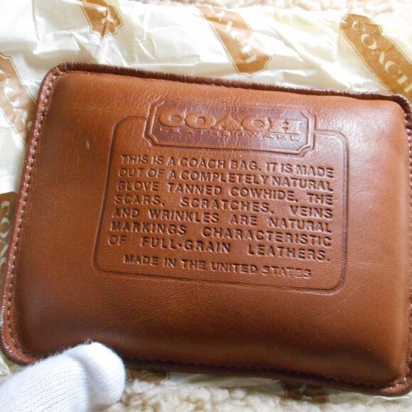 SOLD* Vintage Coach Pre 94 Paperweight/Bean bag NIB in British Tan #5810 - Picture 2 of 6